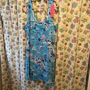 Lilly Pulitzer Blue and Pink Florida Floral Dress